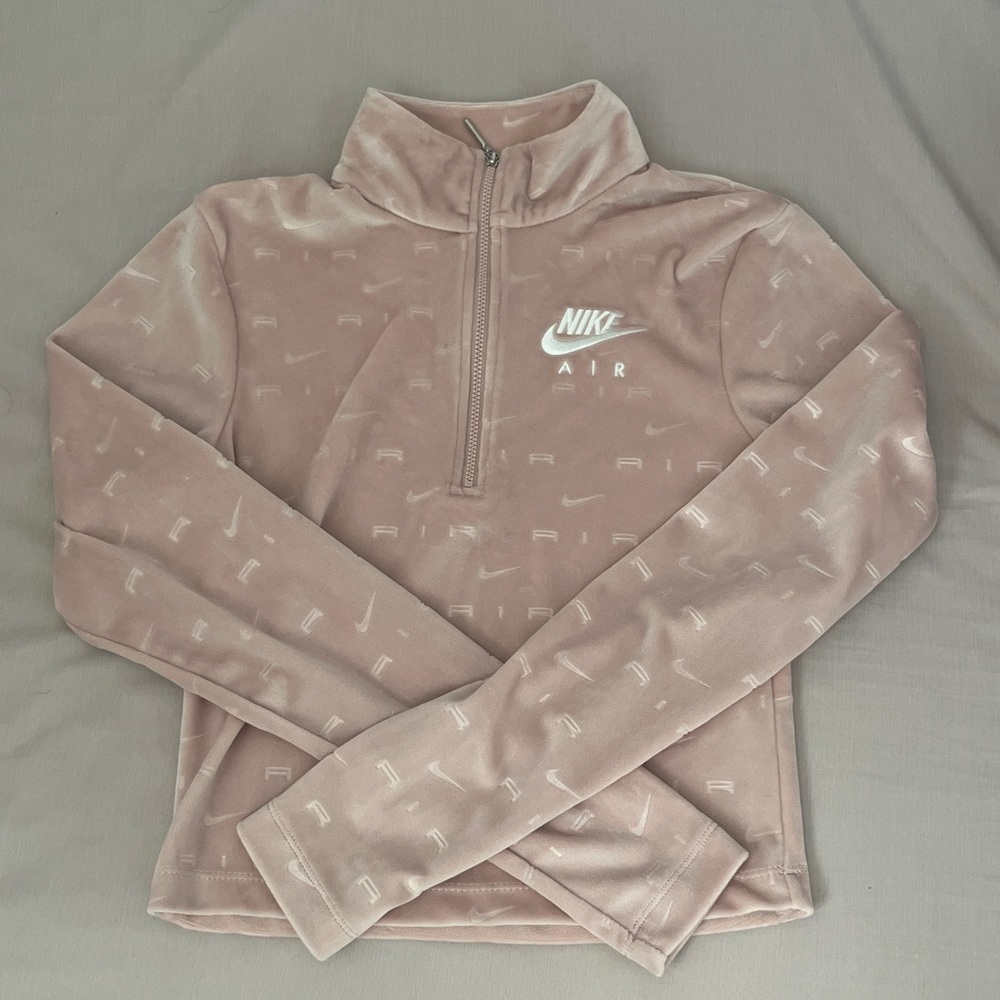 pink nike velvet jacket velour